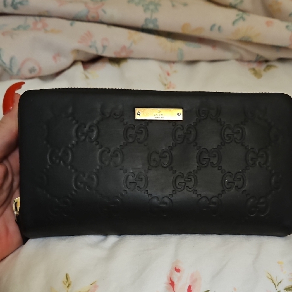 Gucci Black Leather Wallet with GG Monogram